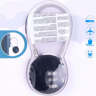 2. PROWORLD KOMBINATIONS-VORHÄNGERSCHLOSS FÜR KOFFER UND TASCHE MIT KABEL