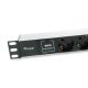 4. Equip 333315 PDU Stromverteilungseinheit 7 x Netzwerkdosen 1U Schwarz, Silber