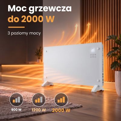 13. Extralink Smart Glasheizkörper 2000W | Weiß