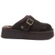 2. Damen-Flip-Flops aus Leder mit Isolierung und schokoladenbraunem Plateau, Big Star UU274697