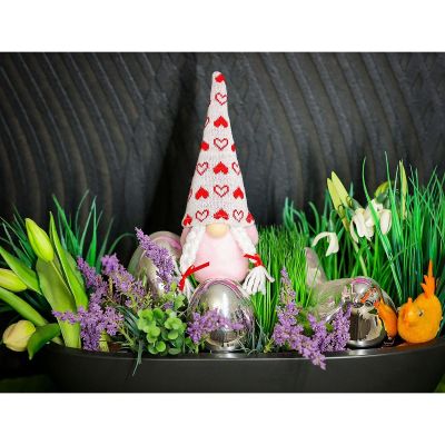 10. GNOME 20CM VALENTINSTAGSDEKORATION MÄDCHEN ROSA