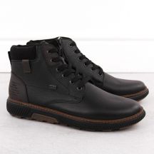 Gefütterte wasserdichte Herren-Lederstiefeletten in Schwarz Rieker B3343-00