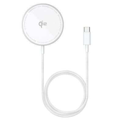 Baseus Simple Mini4 Air Qi2 15W Magnetisches kabelloses Ladegerät – Silber