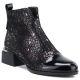 5. Damen-Ankle-Boots aus Leder mit Absatz in Schwarz und Silber D&A S.Barski LZ62-2043