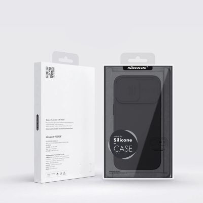 5. Nillkin CamShield Silky Silikonhülle iPhone 14 Pro Max Silikonhülle mit Kameraschutz Blau