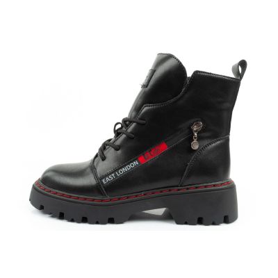 2. Lee Cooper Stiefel, Damenstiefel, Lederstiefel, Schwarz, Rot, Warm