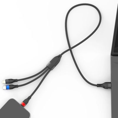 9. 3mk Hyper Cable N-SERIES 3-in-1 USB-A / Lightning / Micro 1,2 m 9 V/2 A 18 W – Schwarz