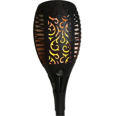 3. Solar-Taschenlampe mit tanzenden Flammen, 10 x 10 x 79 cm, 36 LEDs