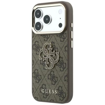 2. Guess 4G & Big Resin Logo Hülle für iPhone 17 Pro Max / 18 Pro Max - Braun