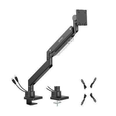 5. Manhattan 462594 Monitorhalterung/Ständer 144,8 cm (57") Schreibtisch Schwarz
