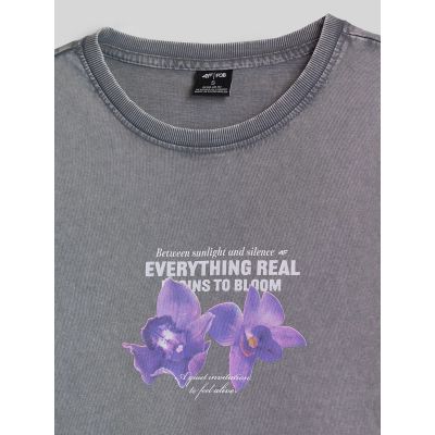 5. Damen-T-Shirt mit Aufdruck, regulär, Größe 4F 4FRSS26TTSHF4513-27S