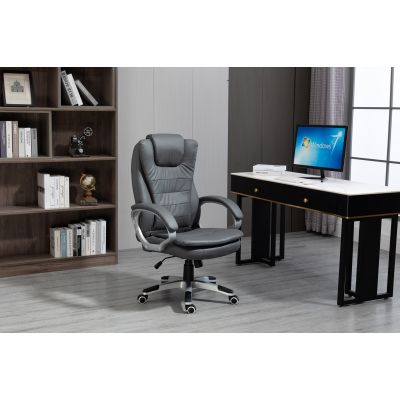 12. Activejet beheizter Massage-Bürostuhl YK7304 Grau
