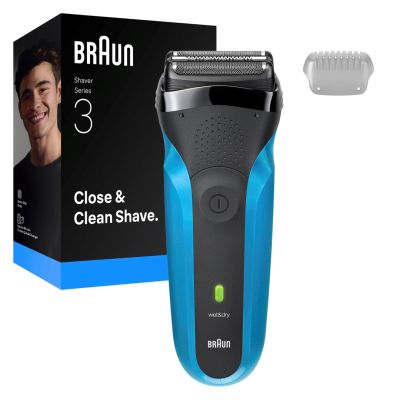 7. Braun Series 3 310s Folienrasierer/Trimmer, Schwarz, Blau