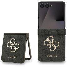 Guess Big 4G Logo Classic Logo Hülle für Samsung Galaxy Z Flip 7 - Schwarz