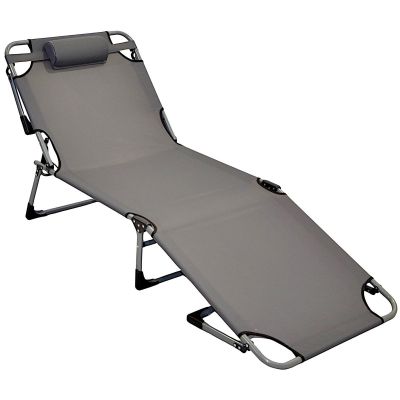 30. FALTBARES CAMPINGBETT, 3-POSITIONEN, 188 X 73 X 28 CM, DUNKELGRAU