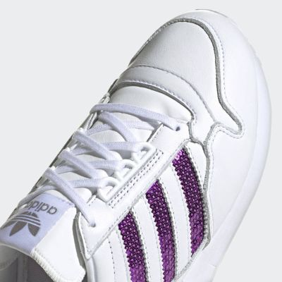 7. Adidas Originals ZX 500 Cloud White/Shock Purple Damenschuhe - G55663