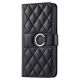 11. Samsung Galaxy A37 5G Leder-Wallet-Case mit Ständer und Schultergurt – Schwarz