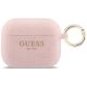 Guess Silikon-Glitzerringhülle für AirPods Pro 3 – Pink