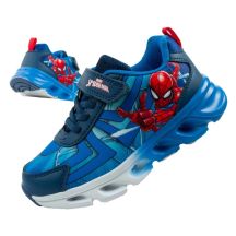 Leomil Kinder-Sportschuhe Spiderman-Sneaker, leicht, mit Klettverschluss, blaue LED-Beleuchtung