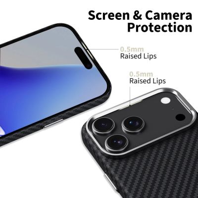 2. Tech-Protect Ion Carbon MagSafe Case für iPhone 17 Pro Max - Grau/Schwarz