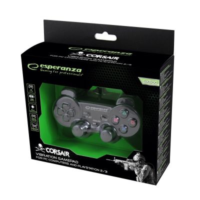 7. Esperanza EG106 Gamepad (PC, PS2, PS3; schwarz)