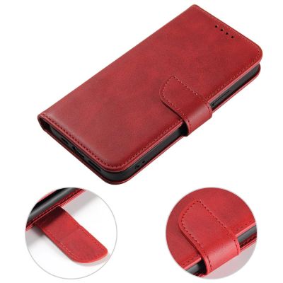 2. Magnet Case für Samsung Galaxy S23 Ultra Flip Cover Wallet Stand rot