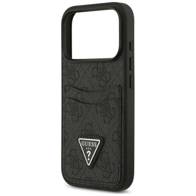 6. Guess 4G Double Card Triangle Hülle für iPhone 18 Pro / 17 Pro – Schwarz
