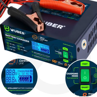 12. Mikroprozessorgesteuertes Autobatterieladegerät 10A 6-150 Ah 2-24 V W14018 WUBER