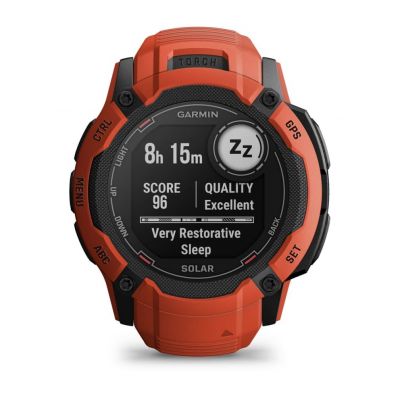 10. Garmin Instinct 2X SOLAR Sportuhr Rot