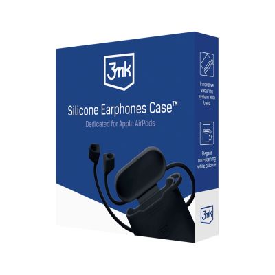 5. 3mk Silikon-AirPods-Hülle für Apple AirPods der 3. Generation – Schwarz