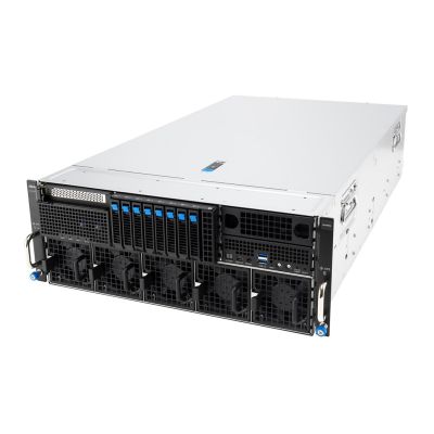 8. Asus Rack-Plattform (4U) ESC8000A-E13P AMD EPYC 9005 (8xNVMe, 2xM.2, 2x10Gbe, IPMI, 3200W)
