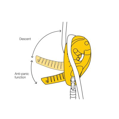 4. Schwarze Abspannleine von PETZL