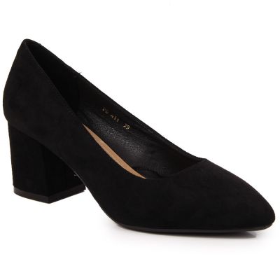 7. Sergio Leone W SK358A schwarze Pumps mit hohem Absatz 