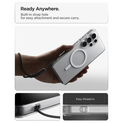 13. Spigen Ultra Hybrid Mag MagSafe Hülle für Samsung Galaxy S26 Ultra – Transparent und Weiß