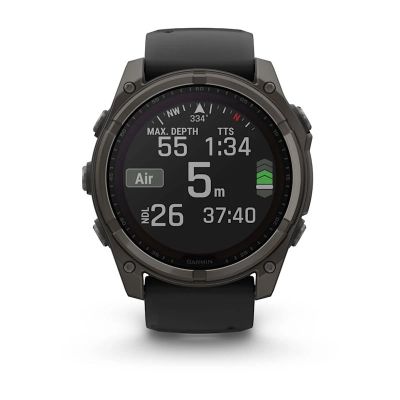 32. Garmin Fenix 8 Solar Saphir Titan Carbon Grau DLC Schwarz Uhr