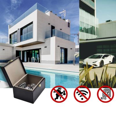 15. Signal blocking chest Funkblockierbox Faraday Box für Autoschlüssel und Telefon schwarz
