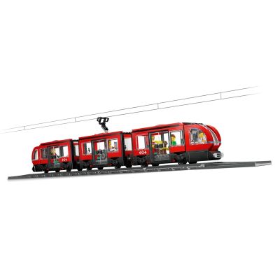 4. LEGO City 60423 Straßenbahn mit Haltestelle