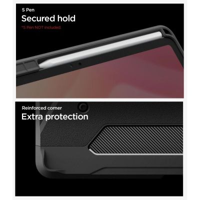 11. Hülle Spigen Tough Armor Pro für Samsung Galaxy Tab S12+ 12.6" - schwarz