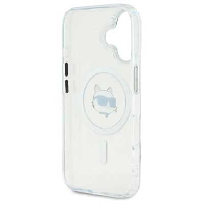 7. Karl Lagerfeld IML Metal Choupette Head MagSafe Hülle für iPhone 16 - Weiß