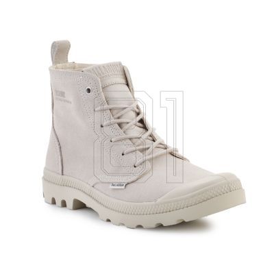 2. Palladium Pampa Hi Skin U 74379-155-M Weiße Kappe Graue Schuhe