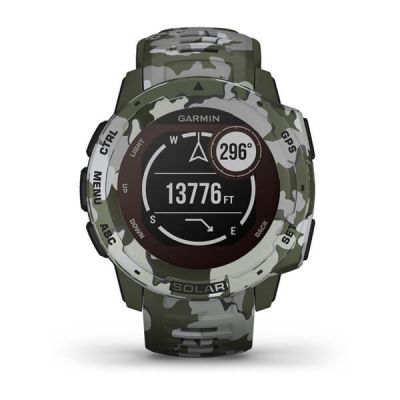 7. Garmin Instinct Solar Camo Uhr Grün (010-02293-06)