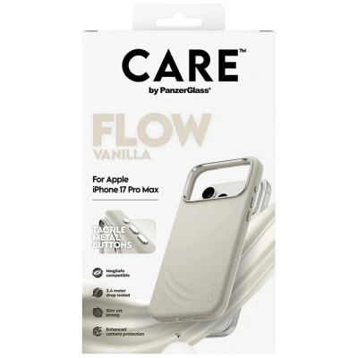4. CARE by PanzerGlass FLOW MagSafe Hülle für iPhone 17 Pro Max – Beige