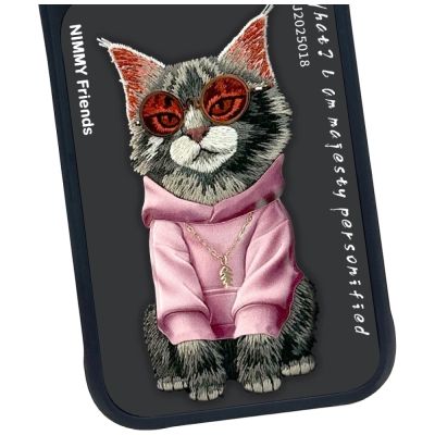 5. Nimmy Glasses Cool Cat Hülle für iPhone 17 Pro - Schwarz