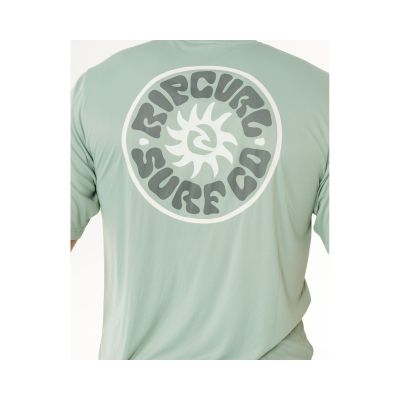 5. Herren Lycra RIP CURL Pacific Rinse Surflite UPF Kurzarmhemd grün