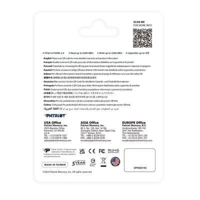 5. Patriot Memory P400 V4 2TB M.2 PCI Express 4.0 NVMe