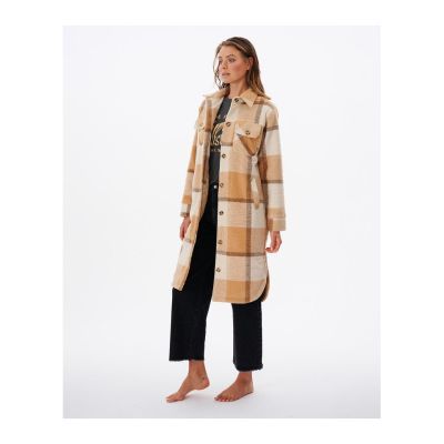 8. RIP CURL Breeze Check Jacket camel