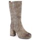 9. Jezzi W JEZ416B khakifarbene isolierte Stiefeletten mit Gummiband
