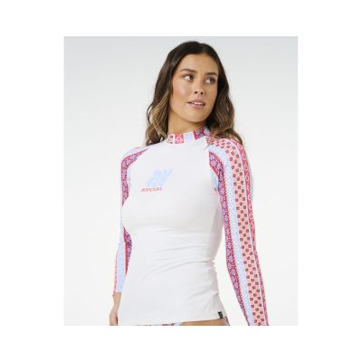 6. Damen Lycra RIP CURL Coastal Instinct UPF Langarmshirt, weiß