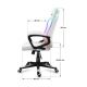 8. Huzaro Force 2.5 RGB WHITE MESH Gaming-Stuhl