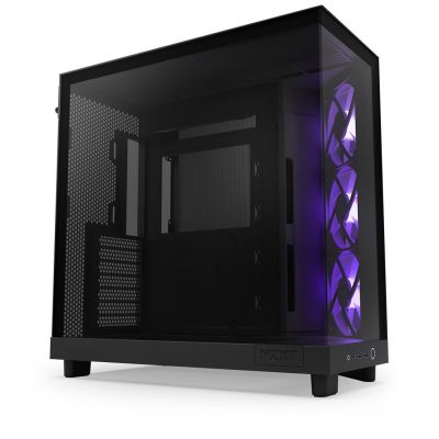 17. NZXT H6 FLOW RGB MIDI-TOWER-COMPUTERGEHÄUSE MIT FENSTER, SCHWARZ
